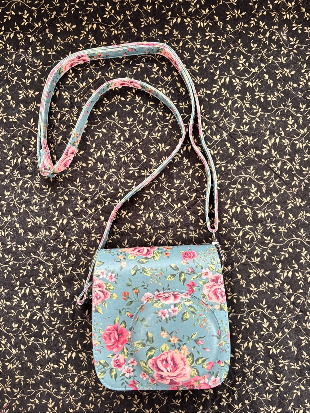 Retro Floral PU Leather Camera Case for Fujifilm Instax Mini 8 9 11
